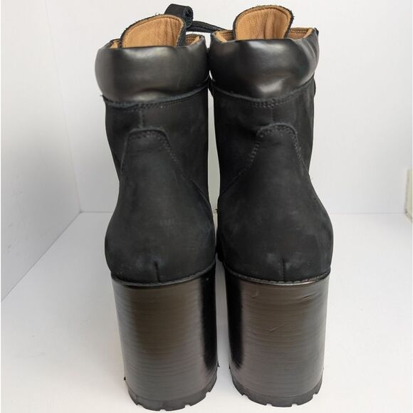 Rachel Comey Rollick Black Suede Lace-Up Combat Block Heel Boots Womens 10 - Picture 6 of 10